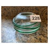 ROYAL LIMITED ROSE BOWL W/ GREEN WRAPPED GLASS