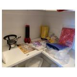 LIGHT BULBS, FONDUE STAND, FLASHLIGHT, 6 VOLT