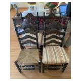 4 CHAIRS 45X21X18 AND 100X38X30 TABLE WITH 2