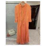 ORANGE ZIPPER BACK DRESS SZ. D