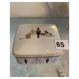 BERNARDAUD LIMOGE CANDY DISH CHRISTMAS THEME