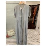 SAY BURY BLUE DRESS, SATIN TRIM