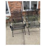 WROUGHT IRON ARMCHAIRS SPRING