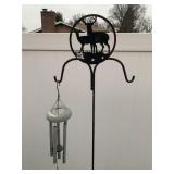 DEER MOTIF SHEPPARD HOOK W/ WIND CHIMES