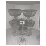 WATERFORD CHAMPAGNE GLASSES TOTAL 9 - 4" H