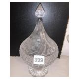 CRYSTAL CANDY DISH W/ LID