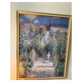 MONET FRAMED PRINT SIGNED IN MIDDLE 37X29