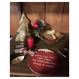 HOLE PUNCH, SANTA SIGN, GOLD CANDLE, ETC.