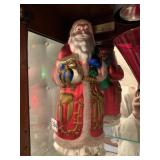 SANTA GLASS ORNAMENT