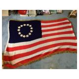 HAND MADE AM. FLAG BLANKET