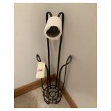 DARK BROWN METAL TOILET PAPER HOLDER