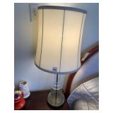GLASS CENTER LAMP 28.5" H W/ SHADE