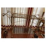 DECORATIVE TEA CART W/ LOWER GLASS SHELF 46" X 19"