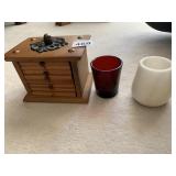 COASTER SET, ALABASTER 3" H VASE