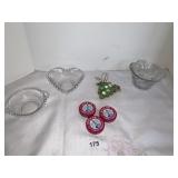 CANDLEWICK HEART, BOWL, NO SLIP FOR CANDLES