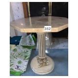 OCTAGON MARBLE TOP TABLE