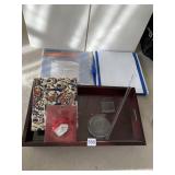 LENOX HEART, FOLD UP CUBE, SERVING TRAY W/ GLASS