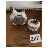 PORTMEIRION COVERED BOX AND LIMOGE FRANCE MINI 4"