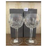 WATERFORD LISMORE OVERSIZE WINE GLASSE W/ OB