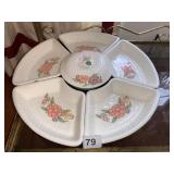 FRED ROBERTS CO. SERVING DISH W/ CENTER PC. LID