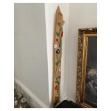 BURLAP RULER HOLDER 40"L