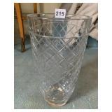 12" H RALPH LAUREN CRYSTAL VASE