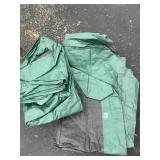 2 GREEN TARPS