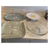 2 LARGE SERVING TRAYS NEW COND. TRADITIONS BRAND