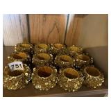 12 GOLD SEQUIN NAPKIN RINGS