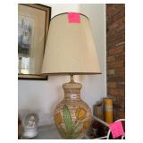 TULIP DESIGN LAMP 34IN HIGH LAMP POTTERY