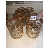 IMPERIAL HIBALL GLASSES GOLD DESIGN