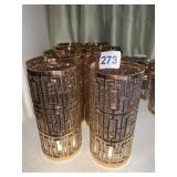 IMPERIAL GLASSES 10 GOLD TUMBLERS