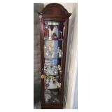 HOWARD MILLER CHERRY LIGHT UP CURIO CABINET W/ 4