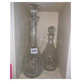 14" DECANTER AND 9" DECANTER
