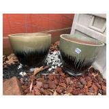 GLAZED POTTERY PLANTER