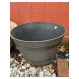 BROWN PLASTIC PLANTER