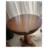 WALNUT STAR INLAY TABLE 25" H X 19.5" W