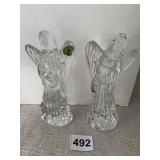 WATERFORD ANGELS ONE WITH LUTE ONE WITH HARP 6"