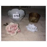 CAPODIMONTE FLOWER, RICE BOWLS ETC.