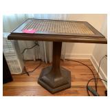 SWIVEL PLASTIC VINTAGE TABLE 27" H X 26" X 18"