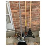 SHOVEL, RAKE, BROOM