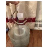 GLASS SALAD PLATES AND BOWLS 20 PLATES