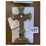 DECORATED CROSS W/ TAG