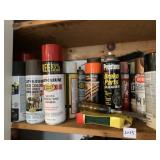 SPRAY PAINT ASSORTED SOME CLEANERS ALL MOSTLY