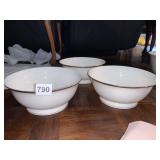 KATE SPADE LENOX 3 BOWLS ONE WITH CHIP -LIBRARY