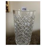 WATERFORD DIAMOND PATTERN VASE 10"