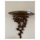 GOLD FINISH WALL SHELF 12" H