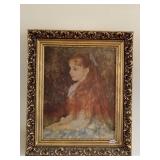 PORTRAIT ON CANVAS 24" X 19" GOLD LEAF DESIGN