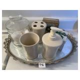 DRESSER TRAY, BATH SET, MADE IN ITALY BOX