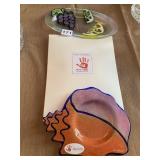 JAN MITCHELL DISH, FRUIT GLASS DISH